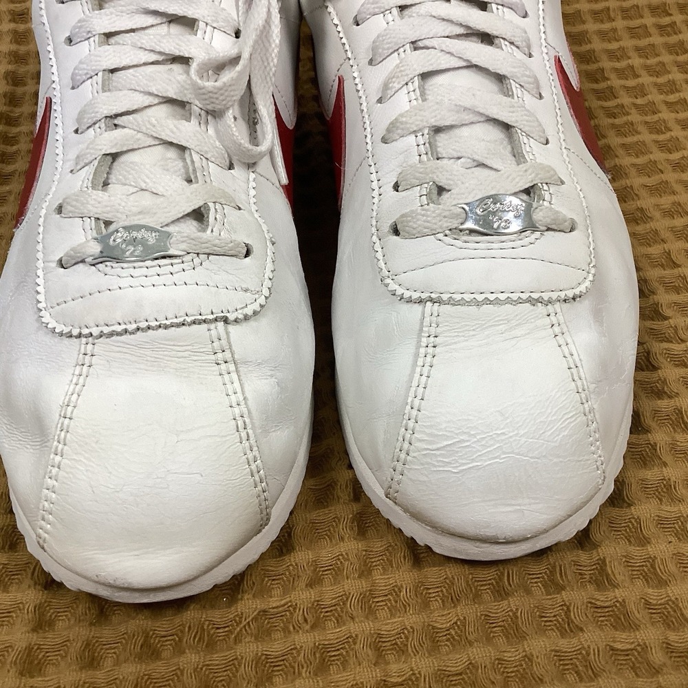 Nike Cortez Basic Leather OG Mens Sz 10 Forrest Gump White Red Blue 882254-164 - Picture 9 of 10